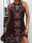 Women's Black Dress Floral Print Halter Neck Mini Dress Ethnic Boho Vacation Sleeveless Summer