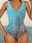 Women's Swimwear One Piece Monokini Swimsuit Backless Tummy Control High Waist Slim Vacation Beach Wear Ombre Floral U Neck Sleeveless Bathing Suits