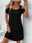 Women's Black Dress Mini Dress Cut Out Elegant Casual V Neck Short Sleeve Black Pink Color