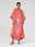 Chiffon V Neck Plant String Maxi Dress