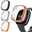 3 Pack Watch Case with Screen Protector Compatible with Fitbit Versa 4 Sense 2 Scratch Resistant Rugged Bumper Full Cover Tempered Glass / Hard PC Watch Cover