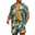 Men's Graphic Palm Leaf Tropical Plants 2pcs Summer Hawaiian Shirt Short Sleeve Short Pants Shirts Sets Turndown Designer Beach Vacation Casual Daily 3D Silver Red / White Green / Black