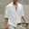Men's Shirt Linen Shirt Summer Shirt Beach Wear Casual Shirt Button Up Shirt Plain Casual Daily White Brown Light Blue Long Sleeve Lapel Spring & Summer Clothing Apparel