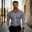 Men's Daily Dress Casual Shirt Standard Fit Long Sleeve Lapel Solid Color Polyester Black White Grey 2025