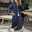 Women's Denim Dress Casual Dress Shift Dress Maxi long Dress Cotton Denim Casual Mature Outdoor Winter Dress Daily Shirt Collar Button Pocket Long Sleeve Summer Spring Fall 2023 Loose Fit Black Dark
