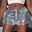 Women's Sparkly Pants Sequins Short Silver