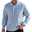 Men's Shirt Popover Shirt Summer Shirt Casual Shirt Black / Gray Blue Dusty Blue Green Long Sleeve Striped Black and White Collar Casual Daily Button-Down Clothing Apparel Cotton Fashion Streetwear