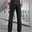 Men's Dress Pants Flared Pants Bell Bottom Trousers Pocket Straight Leg Solid Colored Comfort Wedding Office Business Streetwear Retro Black White Micro-elastic
