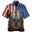 Men's Shirt Summer Hawaiian Shirt Graphic Prints Eagle American Flag Turndown Black Black / Green Yellow Light Green Black / Brown Casual Hawaiian Short Sleeve Print Button-Down Clothing Apparel