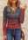 Women's T shirt Tee Going Out Tops Print Quarter Zip Daily Weekend Daily Basic Long Sleeve Half Zip V Neck Red Fall & Winter