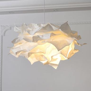 Paper Chandelier Handmade Cloud Lampshade Creative DIY Medieval Retro Pendant Lights Lamps Dining Room Bedroom Decorations Lights Living Room 110-240V