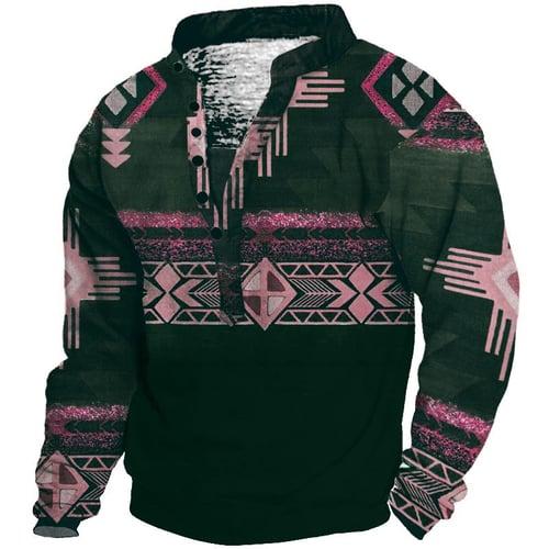 Men's Bohemian Style Graphic Prints Sweatshirt Pullover Long Sleeve Sweatshirt Standing Collar Streetwear Designer Ethnic 3D Print Casual Daily Sports Print Spring & Summer