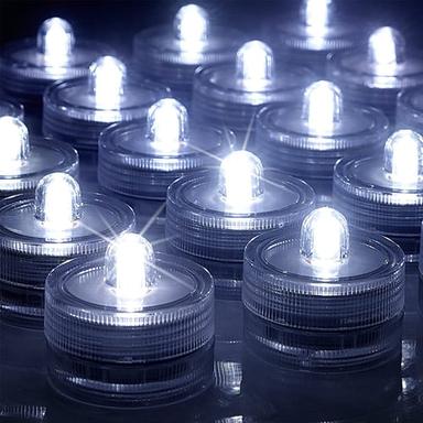 Submersible LED Lights 12pcs Waterproof RGB Underwater Light for Wedding Tea Light Hot Tub Pond Aquarium Swimming Pool Party Vase Decoration Lighting