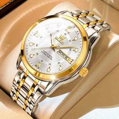 OLEVS Quartz Watch for Men Luxury Diamonds Gold Watch Waterproof Luminous Stainless steel Business Men's Quartz Watch Mens Watch