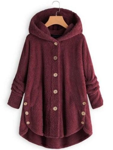 Women's Fleece Jacket Sherpa Jacket Teddy Coat Outdoor Valentine's Day Daily Fall Winter Coat Regular Fit Windproof Warm Comtemporary Stylish Plush Jacket Long Sleeve Leopard Plain Oversize Black