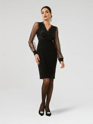 Sequin Mesh Long Sleeve Mini Dress