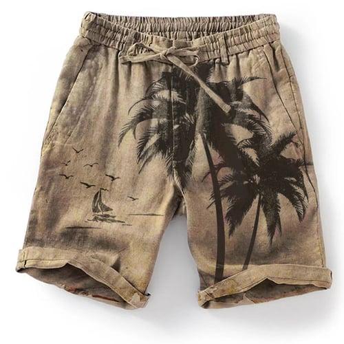 Men's Graphic Coconut Tree Summer Shorts Beach Shorts Mid Waist Streetwear Hawaiian Designer Casual Daily Holiday Drawstring Elastic Waist Designer Clothing Apparel