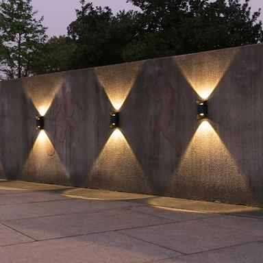 2pcs Solar Wall Lamp 2 Modes Lighting Outdoor Waterproof Up and Down Luminous Lighting Garden Decoration Solar Light Stair Fence Solar Landscape Lights