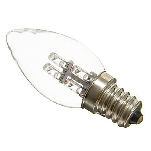 3pcs LED Night Light Bulb 1W Candelabra E12 Daylight Warm White for Bedroom Porch Stairway Lamp Christmas Lighting