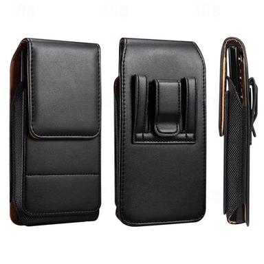 Men Cellphone Loop Holster Case Belt Waist Bag Props PU Leather Purse Phone Wallet Vintage Belt Mobile Phone Protective Sheath
