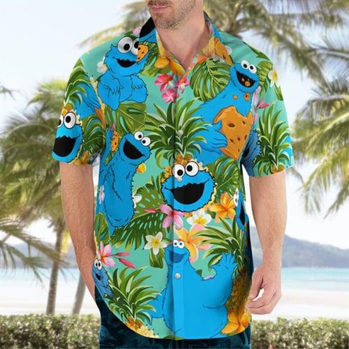 Men's Floral Pineapple Frog Shirt Summer Hawaiian Shirt Graphic Shirt Aloha Shirt Short Sleeve Shirt Turndown Outdoor Street 3D Print Red green Olive Green Pink Red Blue Button-Down Clothing Apparel